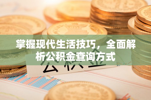 阳新掌握现代生活技巧，全面解析公积金查询方式