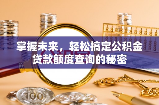 阳新掌握未来，轻松搞定公积金贷款额度查询的秘密